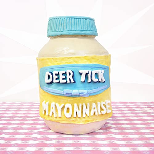 Vinyl record resembling a jar of mayonnaise labeled “Deer Tick.”