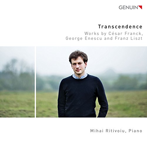 CD cover: portrait of pianist Mihai Ritivoiu, titled "Transcendence.