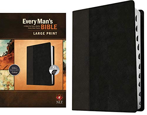 NLT Every Man's Bible, Large Print, Black/Onyx, Indexed