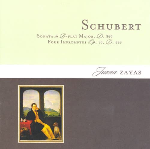 CD cover for Schubert sonata and impromptus performed by Juana Zayas.