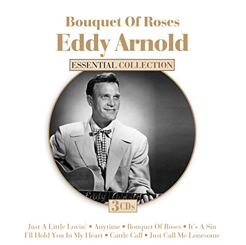 CD cover for Eddy Arnold's "Bouquet Of Roses" with portrait.