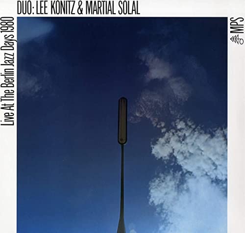 LP cover: blue sky with clouds, a lamppost, and text “Lee Konitz & Martial Solal”.