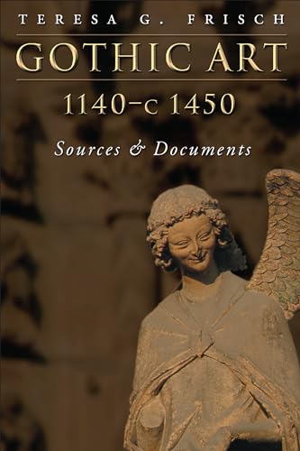 Book cover for “Gothic Art 1140-c1450” featuring a stone angel sculpture.