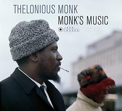 Thelonious Monk album cover featuring a portrait of the jazz pianist.