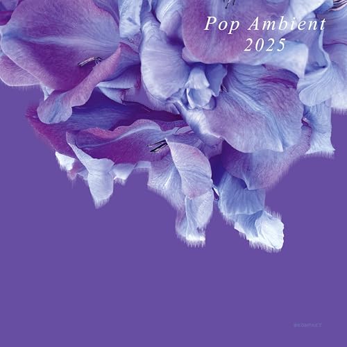 CD cover with a close-up of purple and white flowers, text "Pop Ambient 2025".