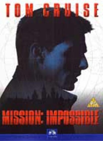 DVD cover for "Mission: Impossible" featuring Tom Cruise in profile.