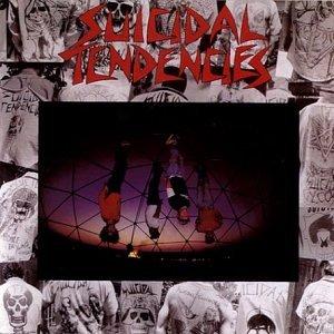 Suicidal Tendencies album cover with figures in a web-like structure.
