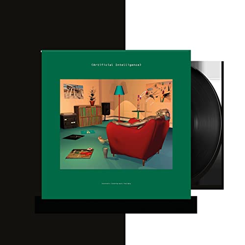 Vinyl record for “Artificial Intelligence” with a surreal living room scene.