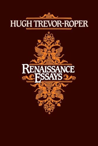 Book cover: "Renaissance Essays" by Hugh Trevor-Roper, ornate gold design.