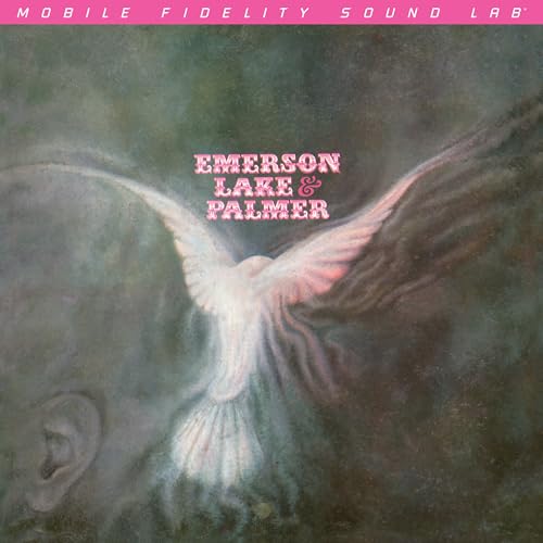 Emerson, Lake & Palmer album cover with a white bird in flight.
