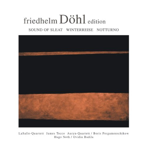 CD cover for Friedhelm Döhl edition featuring abstract reddish-brown lines.