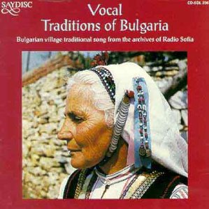 CD cover featuring a profile of an elderly Bulgarian woman in traditional dress.