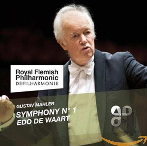 CD cover featuring conductor Edo de Waart and text “Mahler Symphony No. 1”.