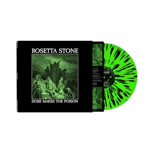 Rosetta Stone "Dose Makes The Poison" vinyl record with green and black swirl.
