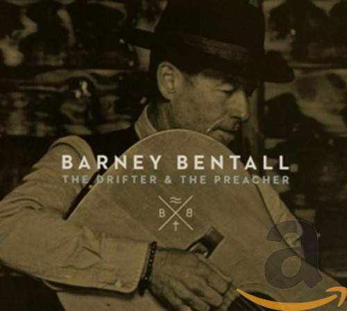 Sepia-toned CD cover featuring Barney Bentall with a banjo.