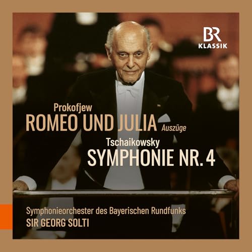CD cover featuring conductor Sir Georg Solti with text “Prokofjew Romeo und Julia”.