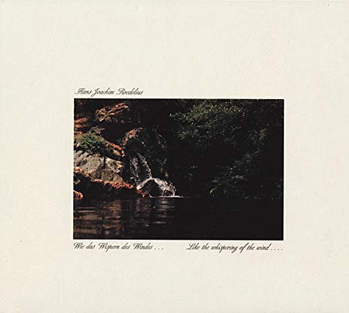 Record album cover with a dark, natural landscape featuring a small waterfall.