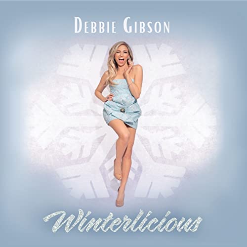 Debbie Gibson album cover, "Winterlicious", with a snowflake background.