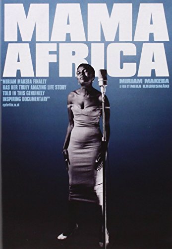 DVD cover for "Mama Africa" featuring Miriam Makeba at a microphone.