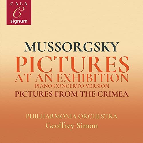 CD cover for Mussorgsky’s “Pictures at an Exhibition” by Geoffrey Simon.