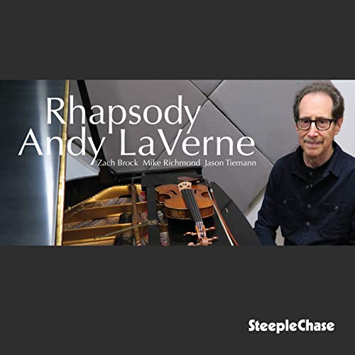 CD cover featuring pianist Andy LaVerne with a violin and piano.