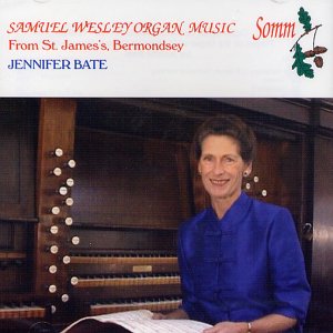 CD cover featuring Jennifer Bate seated at a large pipe organ.