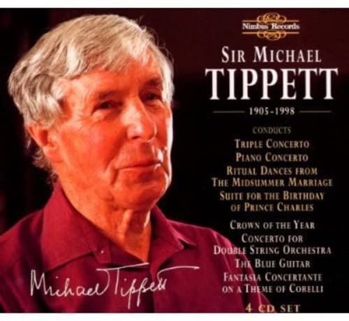 CD cover featuring portrait of composer Sir Michael Tippett, 1905-1998.