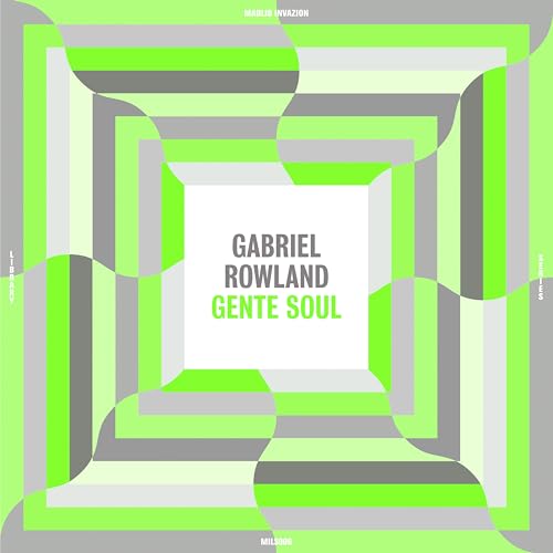 Album cover for "Gente Soul" by Gabriel Rowland, geometric green and gray design.