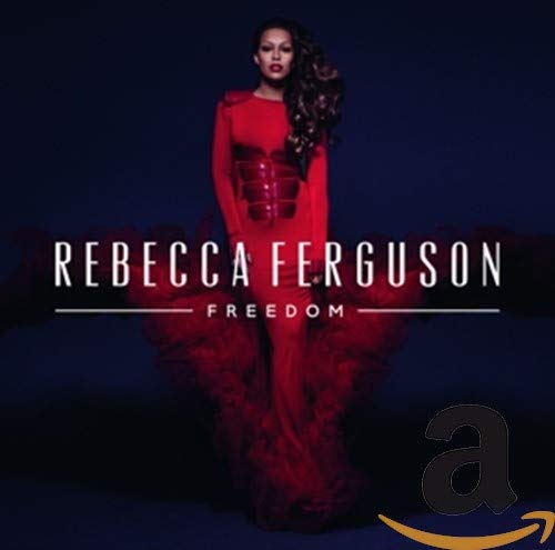 Rebecca Ferguson “Freedom” CD cover, woman in red dress with smoke.