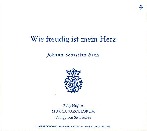 CD cover: white background with blue text, floral emblem, and composer's name.