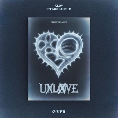 CD cover for Xlov’s “Uxlxve” album featuring a glowing, fractured heart.