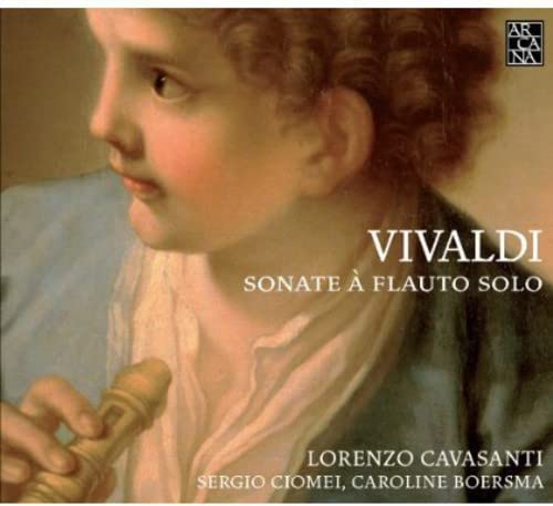 CD cover: portrait of a young man with a flute, Vivaldi music.