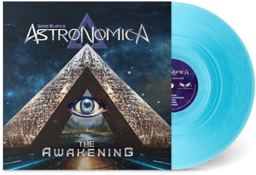 Vinyl record of "Astronomica - The Awakening" with pyramid and eye imagery.