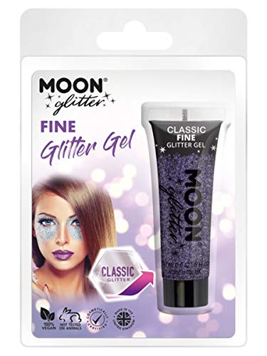 Smiffys Moon Glitter Classic Fine Glitter Gel, Lilac