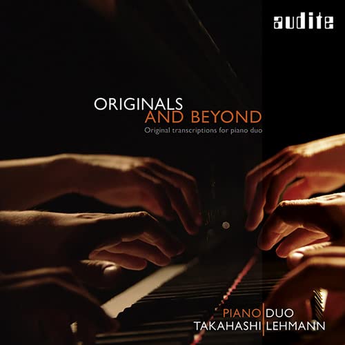 CD cover: hands playing piano, text "Originals and Beyond", audite logo.
