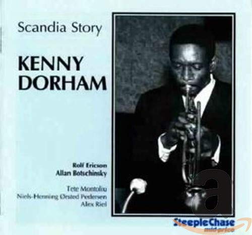 CD cover of Kenny Dorham’s “Scandia Story” featuring a portrait of the trumpeter.