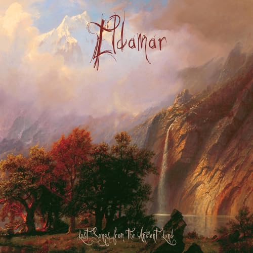 CD cover: mountainous landscape painting with the band name "Eldamar".