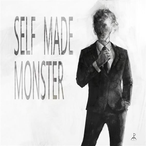 Black and white CD cover featuring a suited figure with a blurred face.