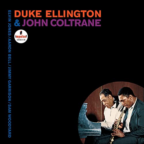Album cover featuring Duke Ellington and John Coltrane with a piano.