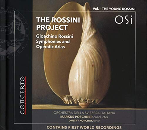 CD cover for "The Rossini Project, Vol. I" featuring a large seashell.