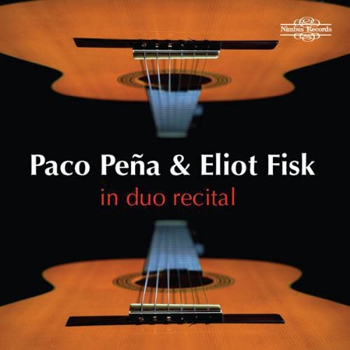 CD cover featuring two classical guitars and text: "Paco Peña & Eliot Fisk".