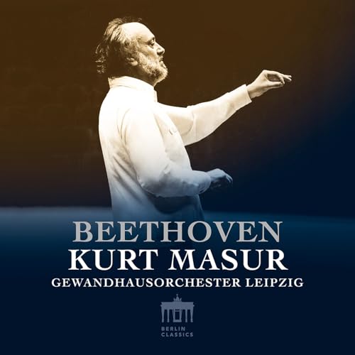 Kurt Masur conducting, album cover for Beethoven recordings.