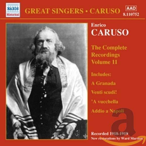 CD cover featuring a black and white portrait of Enrico Caruso, a tenor.