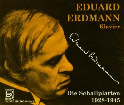 CD cover featuring a sepia-toned portrait of pianist Eduard Erdmann.