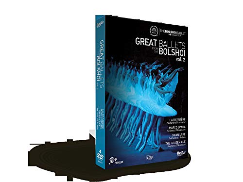 DVD case for “Great Ballets Bolshoi Vol.2” featuring ballerinas in white tutus.