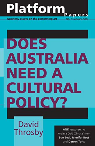Cover of “Platform Papers 7: Does Australia Need a Cultural Policy?”