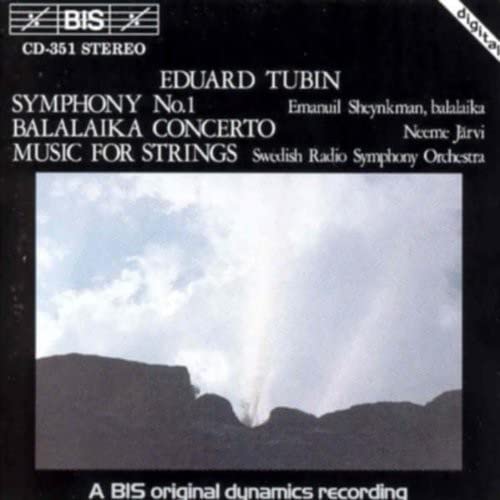 CD cover for Tubin’s Symphony No.1, Balalaika Concerto, and string music.