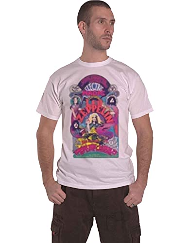 Amplified Led Zeppelin 'Electric Magic' (Natural) T-Shirt Clothing (Small) Beige