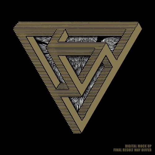 Optical illusion of a triangular shape with a gorilla’s face inside.