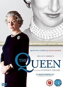DVD cover for "The Queen" featuring Helen Mirren as Queen Elizabeth II.